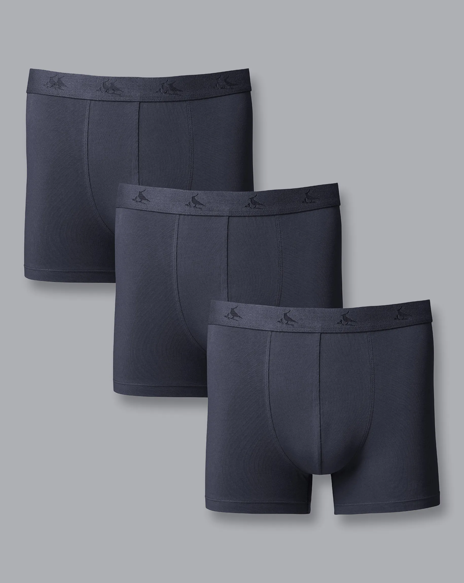 Underwear<Charles Tyrwhitt 3 Pack Cotton Stretch Jersey Trunks - French Blue Navy