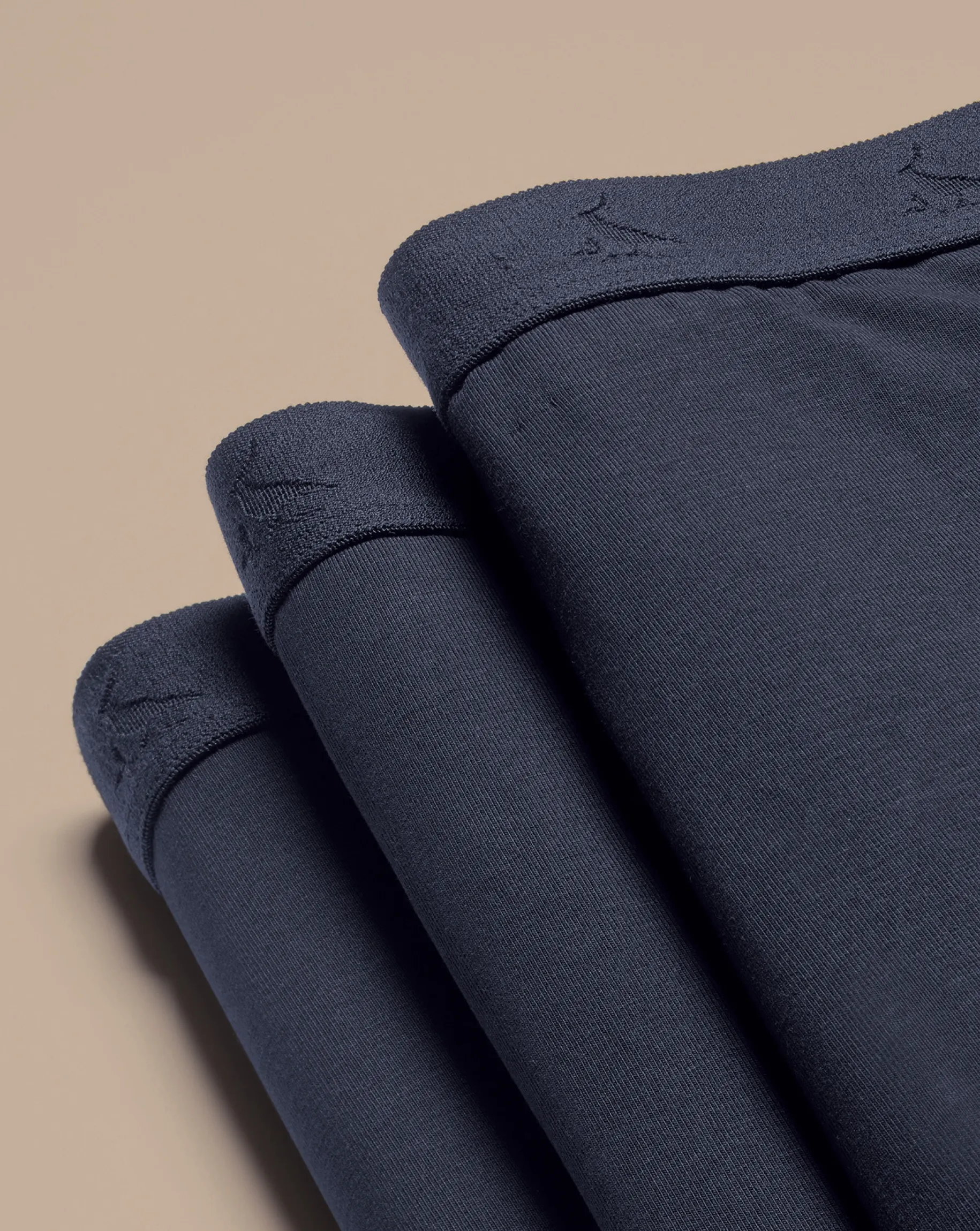 Underwear<Charles Tyrwhitt 3 Pack Cotton Stretch Jersey Trunks - French Blue Navy