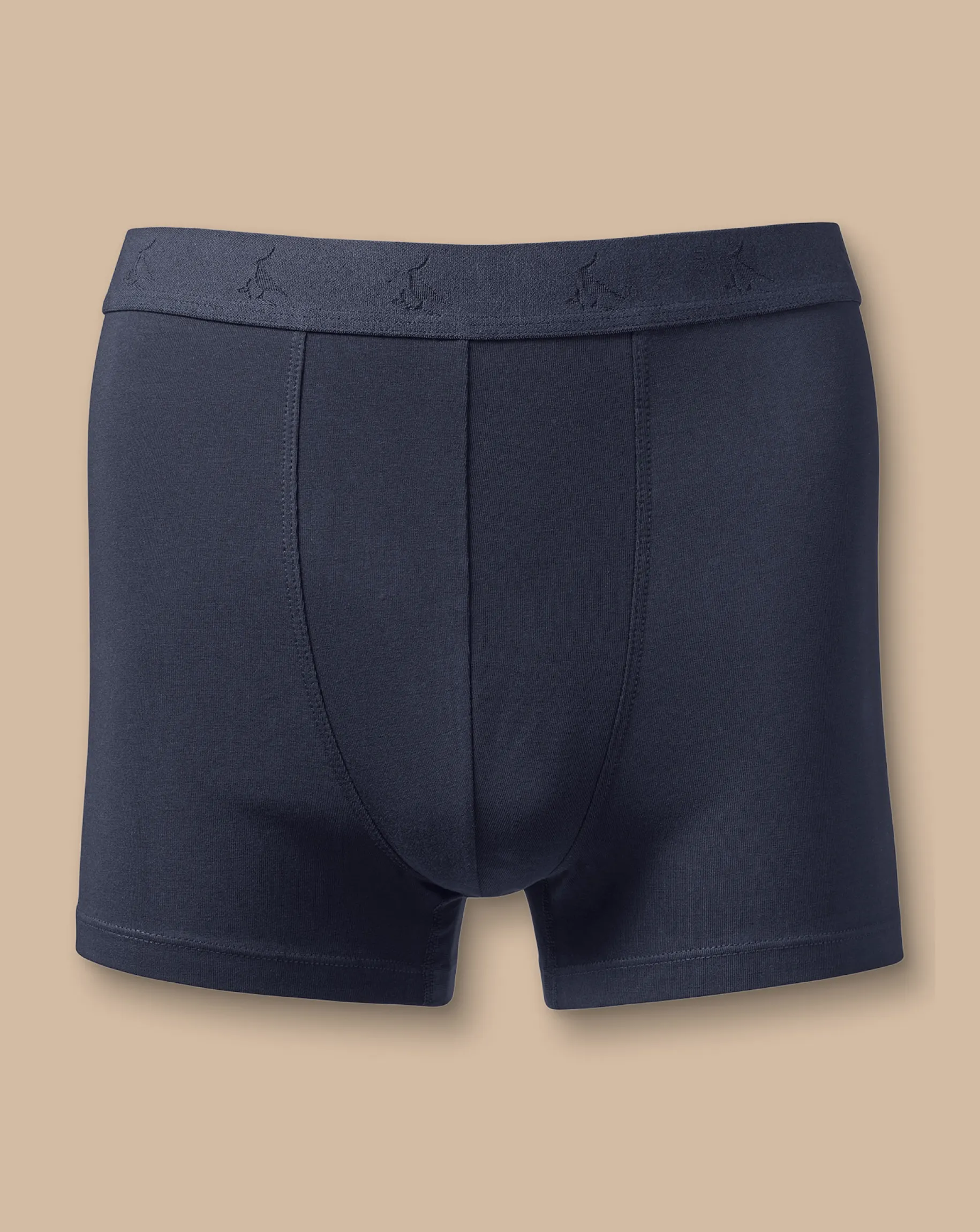 Underwear<Charles Tyrwhitt 3 Pack Cotton Stretch Jersey Trunks - French Blue Navy