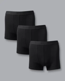 Underwear<Charles Tyrwhitt 3 Pack Cotton Stretch Jersey Trunks - Black