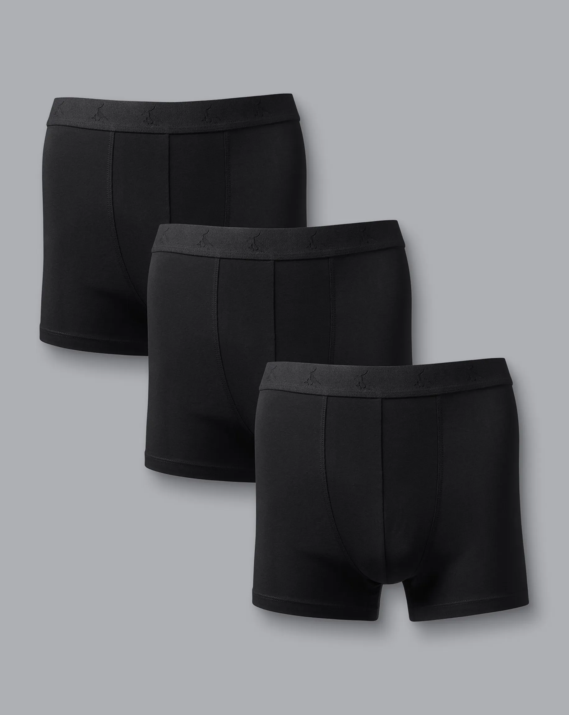 Underwear<Charles Tyrwhitt 3 Pack Cotton Stretch Jersey Trunks - Black