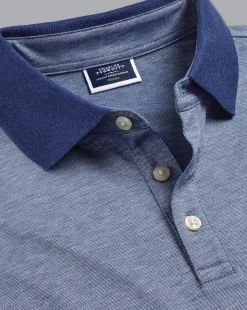 Polos|Shirt Sale<Charles Tyrwhitt Birdseye Pique Polo - Blue Royal