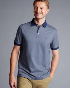 Polos|Shirt Sale<Charles Tyrwhitt Birdseye Pique Polo - Blue Royal