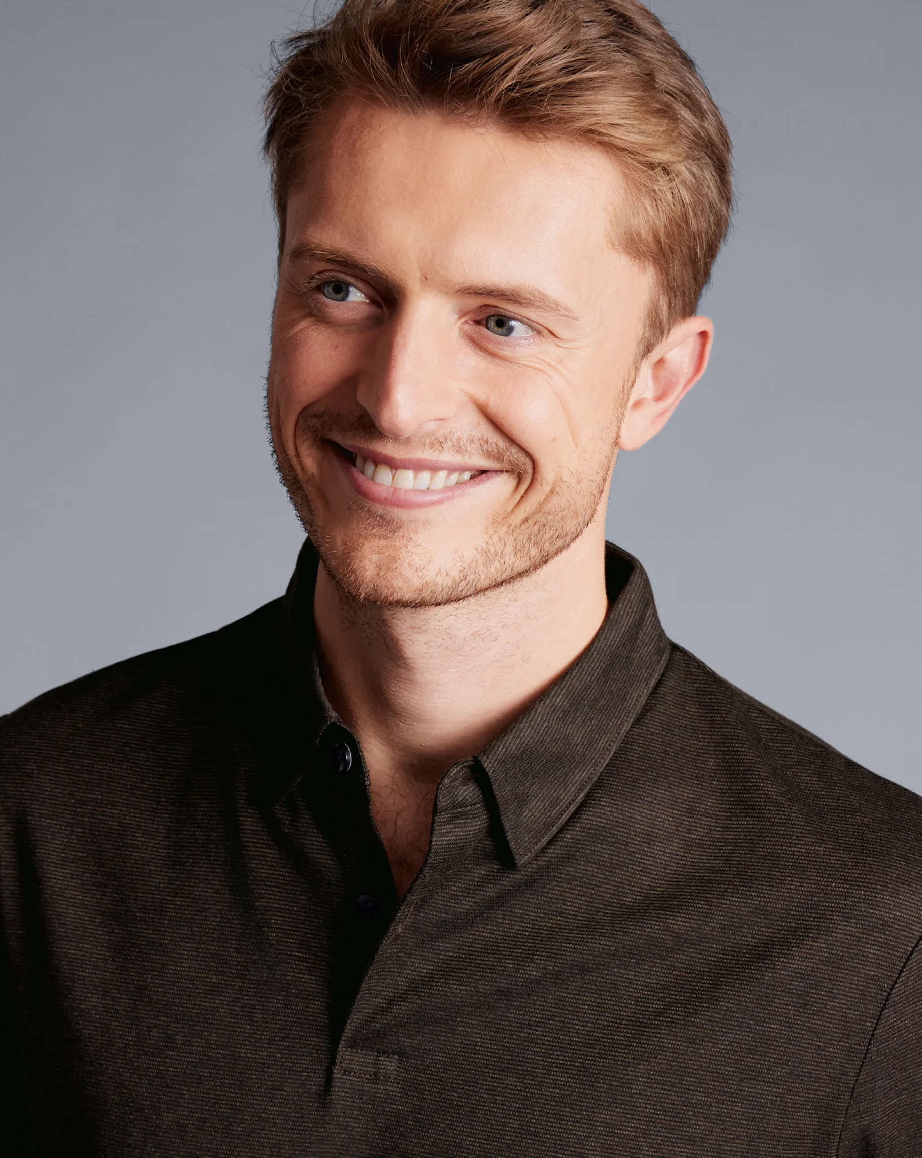 Shirt Sale|Polos<Charles Tyrwhitt Birdseye Stripe Jacquard Polo - Brown Chocolate