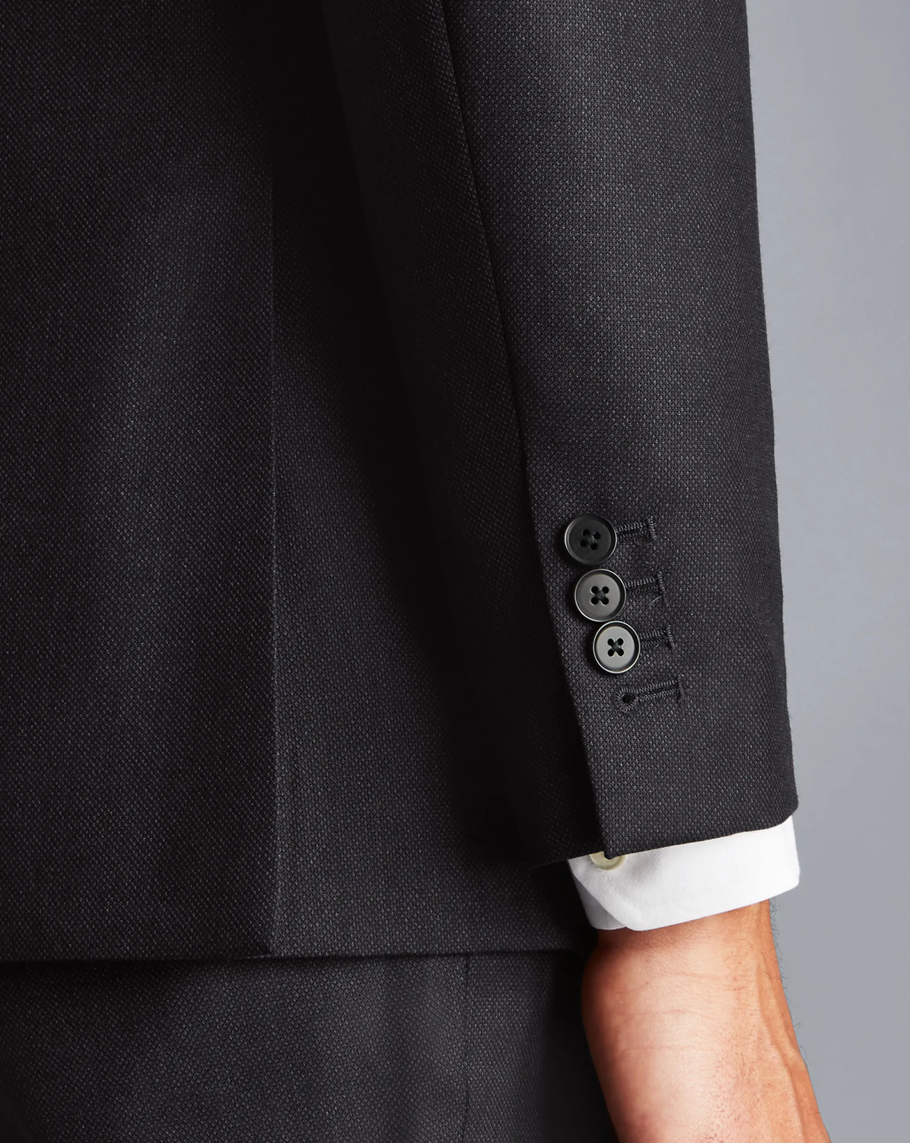 Suit Jackets|Blazers<Charles Tyrwhitt Birdseye Travel Suit Jacket - Grey Charcoal