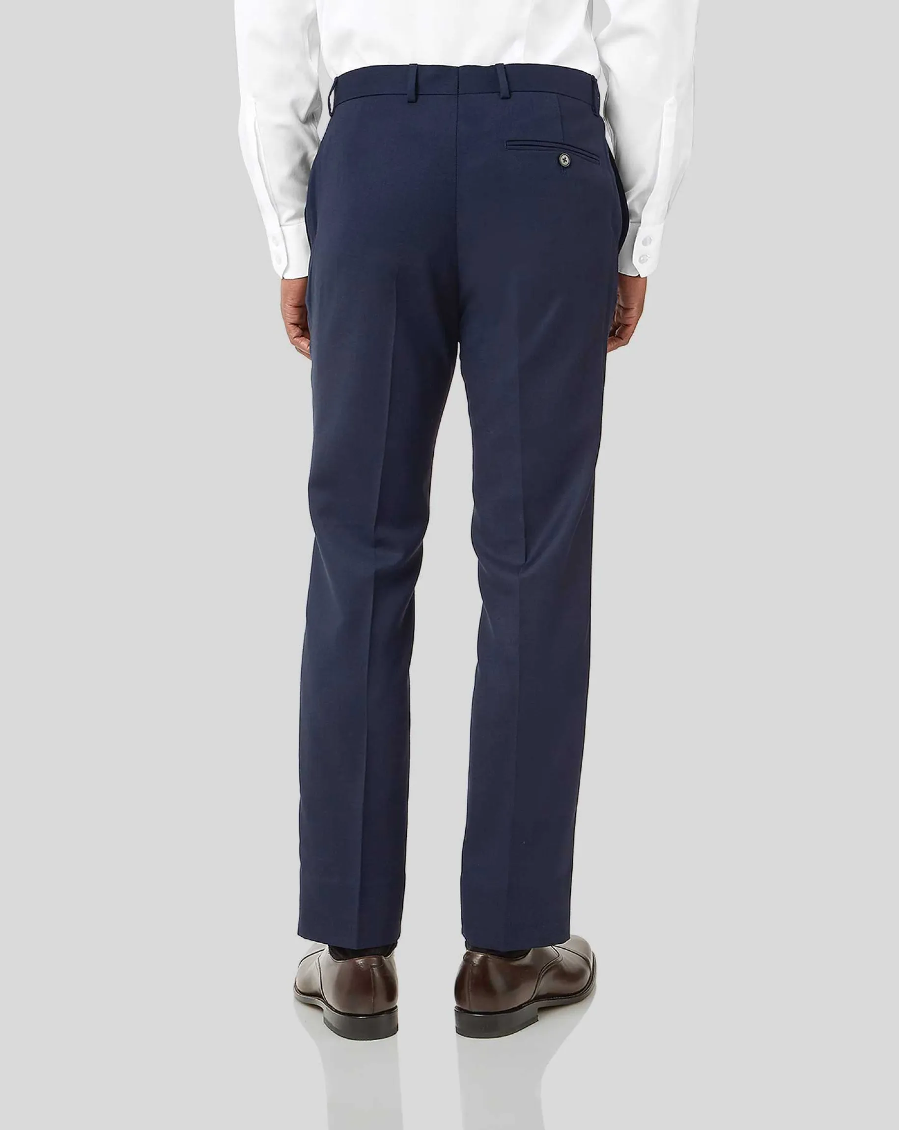 Suit Pants|Pants & Shorts<Charles Tyrwhitt Birdseye Travel Suit Pants - Ink Blue