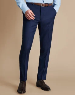 Suit Pants<Charles Tyrwhitt Birdseye Ultimate Performance Suit Pants - Blue Indigo