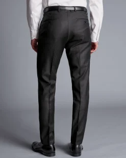 Suit Pants|Pants & Shorts<Charles Tyrwhitt British Luxury Stripe Suit Pants - Charcoal Grey