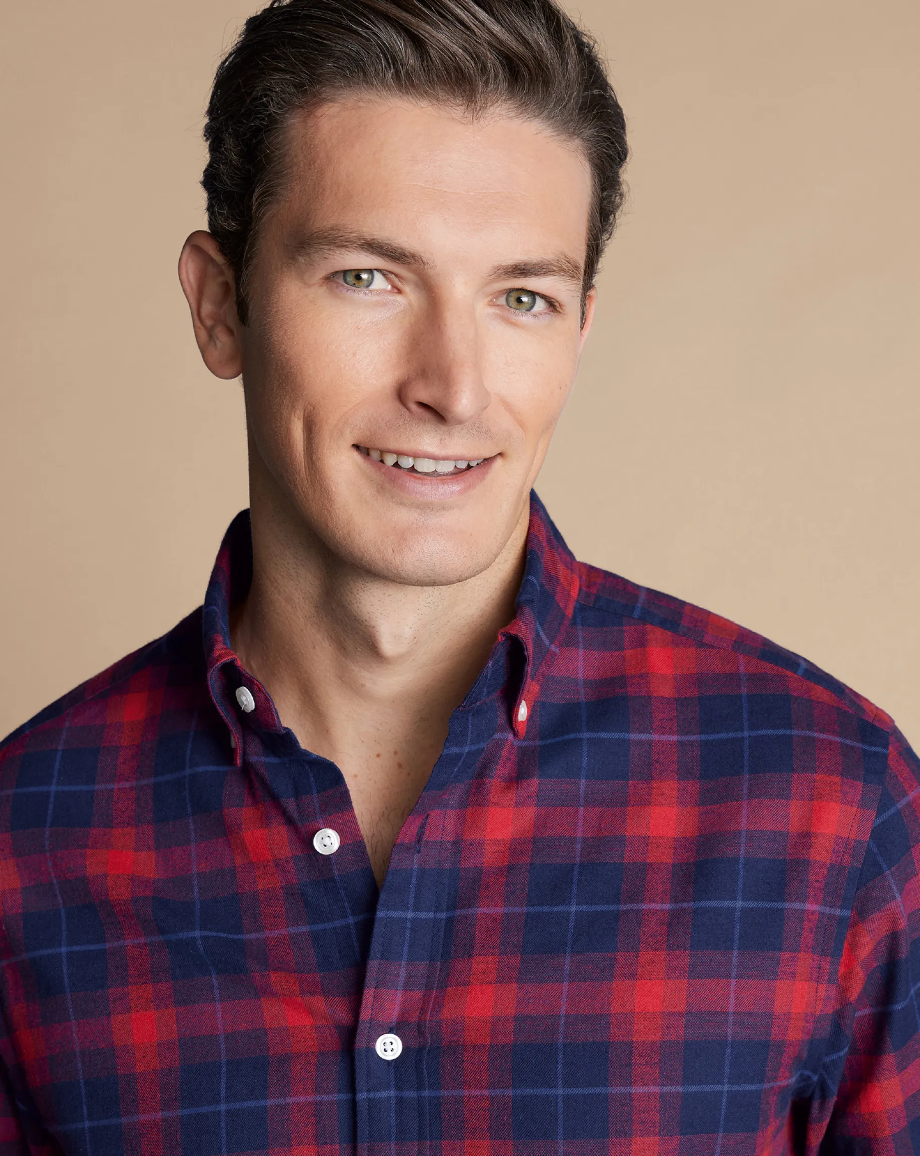 Shirt Sale|Casual Shirts<Charles Tyrwhitt Brushed Flannel Check Shirt - Red