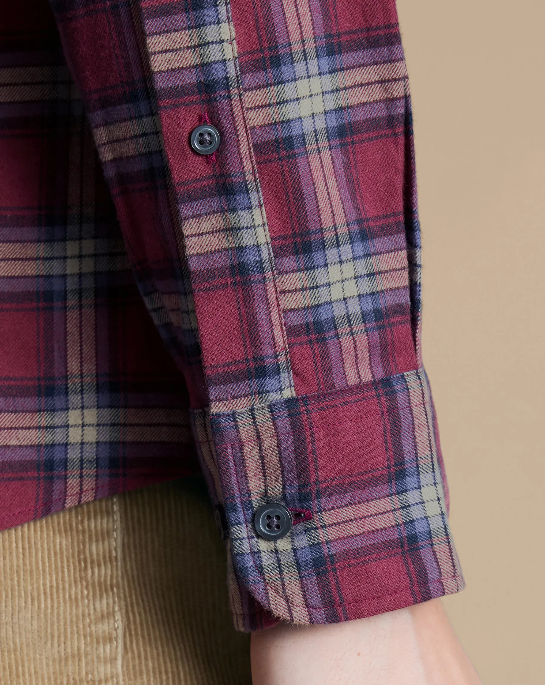 Shirt Sale|Casual Shirts<Charles Tyrwhitt Brushed Flannel Check Shirt - Dark Red