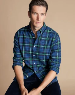 Shirt Sale|Casual Shirts<Charles Tyrwhitt Brushed Flannel Multi Check Shirt - Green Green Multicoloured