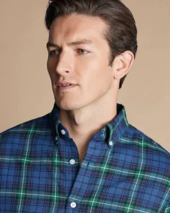 Shirt Sale|Casual Shirts<Charles Tyrwhitt Brushed Flannel Multi Check Shirt - Green Green Multicoloured