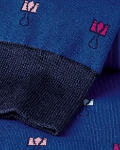Accessories<Charles Tyrwhitt Bulldog Clip Motif Socks - Cobalt Blue