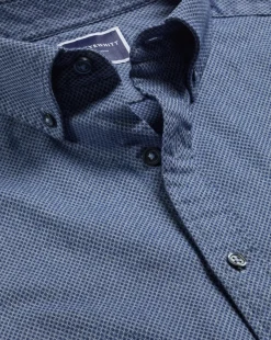 Casual Shirts|Blue Shirts<Charles Tyrwhitt Button-Down Collar Dobby Flannel Shirt - Blue Indigo