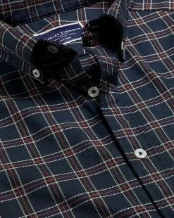 Shirt Sale|Casual Shirts<Charles Tyrwhitt Button-Down Collar Non-Iron Twill Triple Windowpane Shirt - Burnt Orange