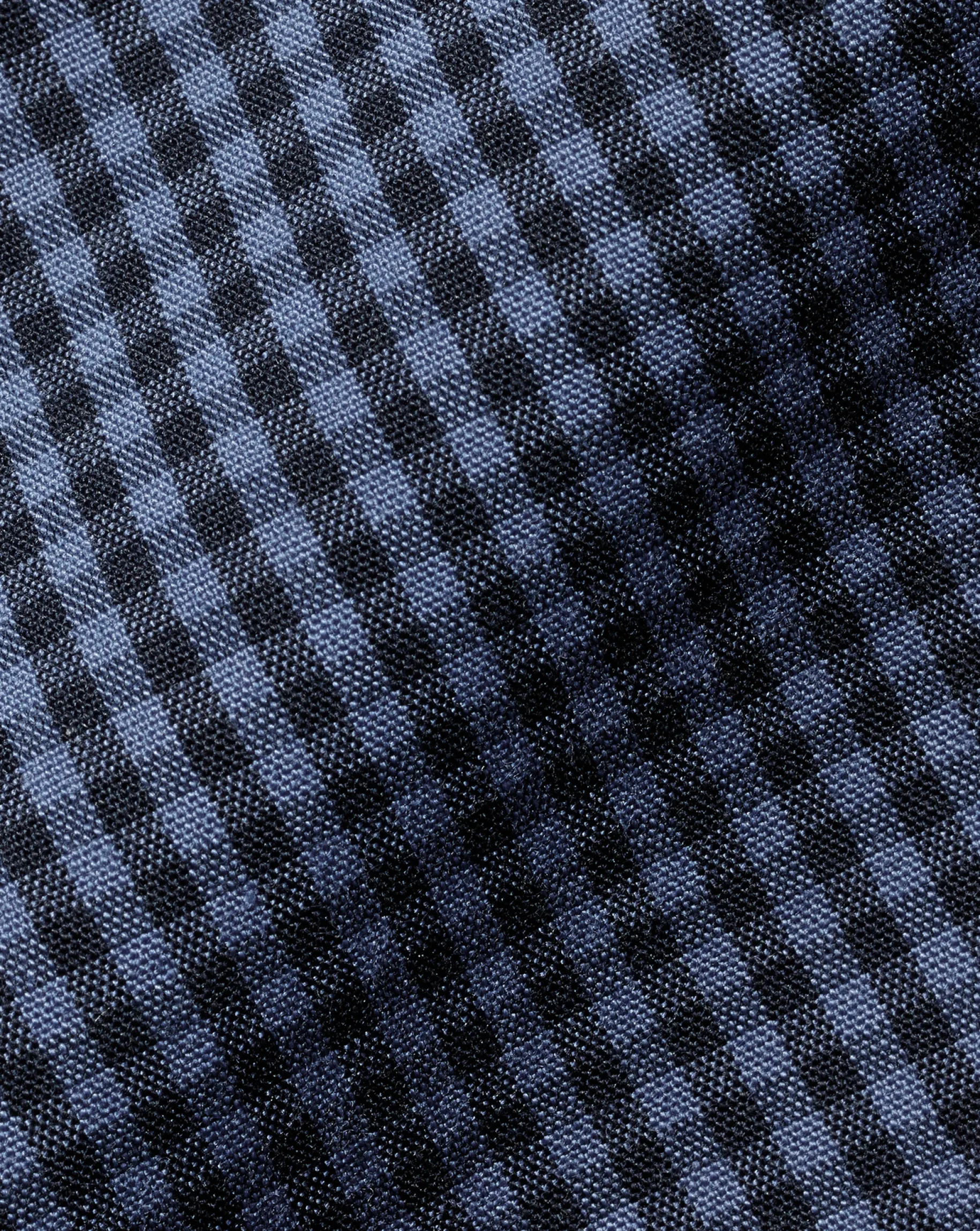 Business Casual Shirts|Casual Shirts<Charles Tyrwhitt Button-Down Collar Non-Iron Stretch Poplin Mini Gingham Shirt - Blue Indigo