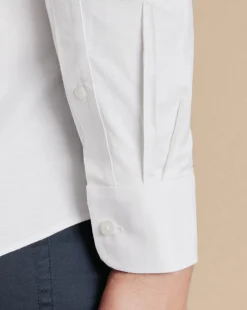 Business Casual Shirts|Casual Shirts<Charles Tyrwhitt Button-Down Collar Non-Iron Stretch Oxford Shirt - White