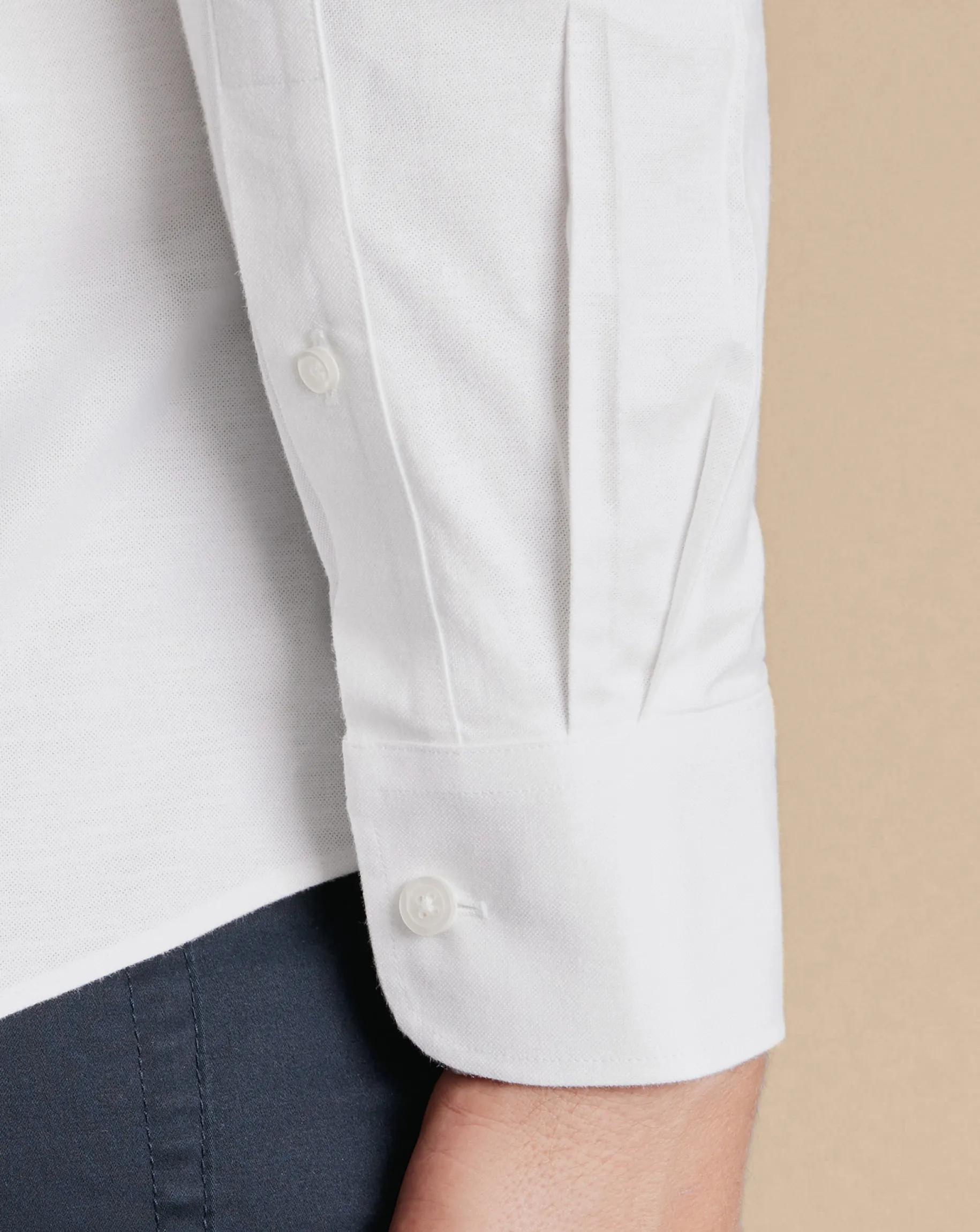 Business Casual Shirts|Casual Shirts<Charles Tyrwhitt Button-Down Collar Non-Iron Stretch Oxford Shirt - White