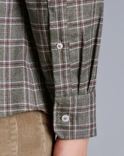 Shirt Sale|Casual Shirts<Charles Tyrwhitt Button-Down Collar Non-Iron Twill Triple Windowpane Shirt - Grey