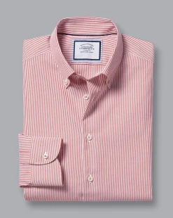 Shirt Sale|Dress Shirts<Charles Tyrwhitt Button-Down Collar Non-Iron Stripe Shirt - Coral Pink