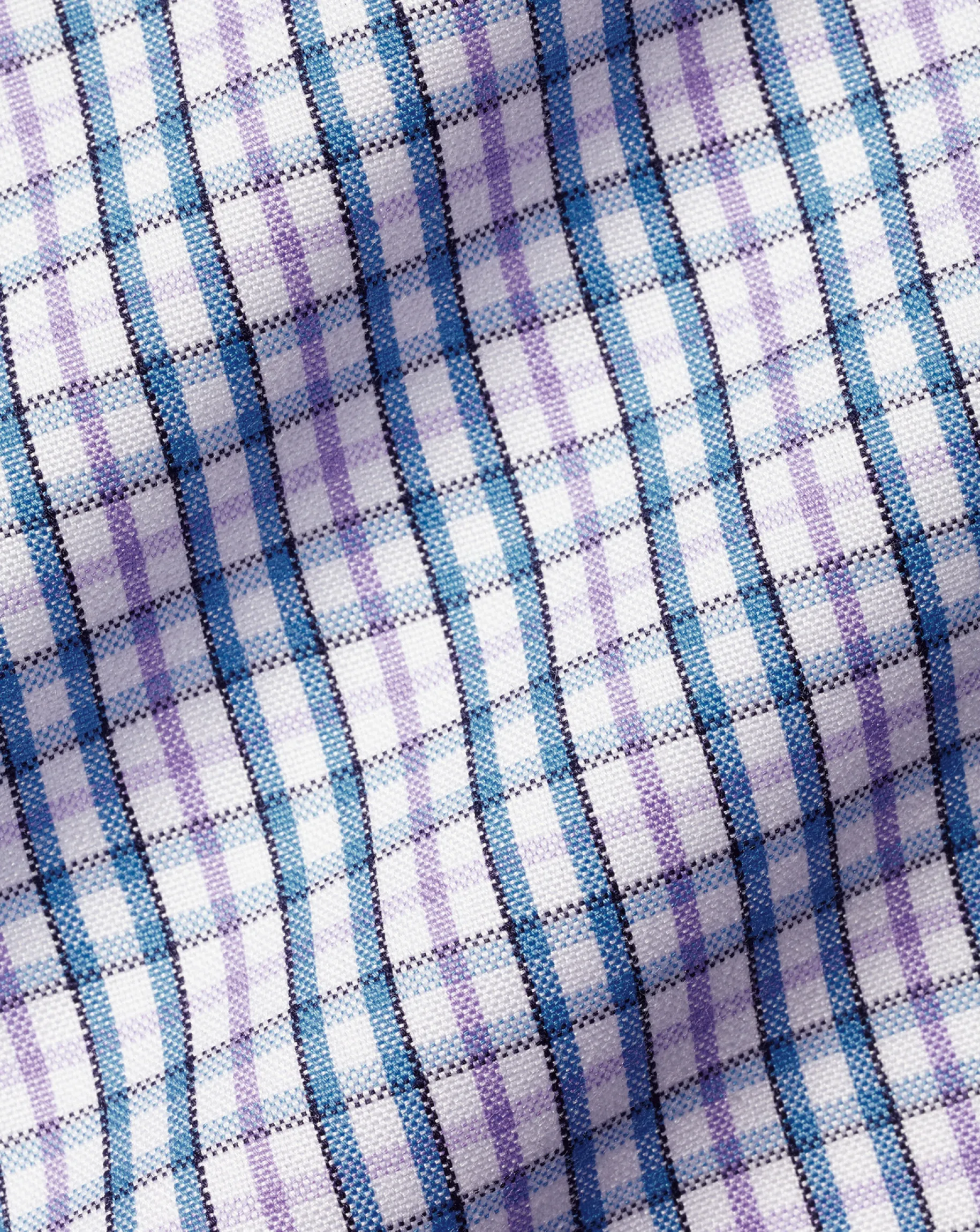 Shirt Sale|Dress Shirts<Charles Tyrwhitt Button-Down Collar Non-Iron Oxford Multi Check Shirt- Mauve Purple