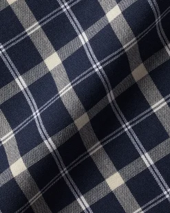 Shirt Sale|Casual Shirts<Charles Tyrwhitt Button-Down Collar Non-Iron Stretch Poplin Check Shirt - Navy