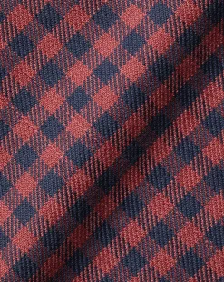 Casual Shirts|Check Shirts<Charles Tyrwhitt Button-Down Collar Non-Iron Twill Gingham Shirt - Salmon Pink