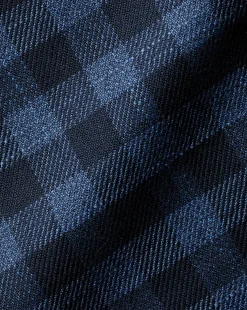Shirt Sale|Casual Shirts<Charles Tyrwhitt Button-Down Collar Non-Iron Twill Gingham Shirt - Blue Indigo
