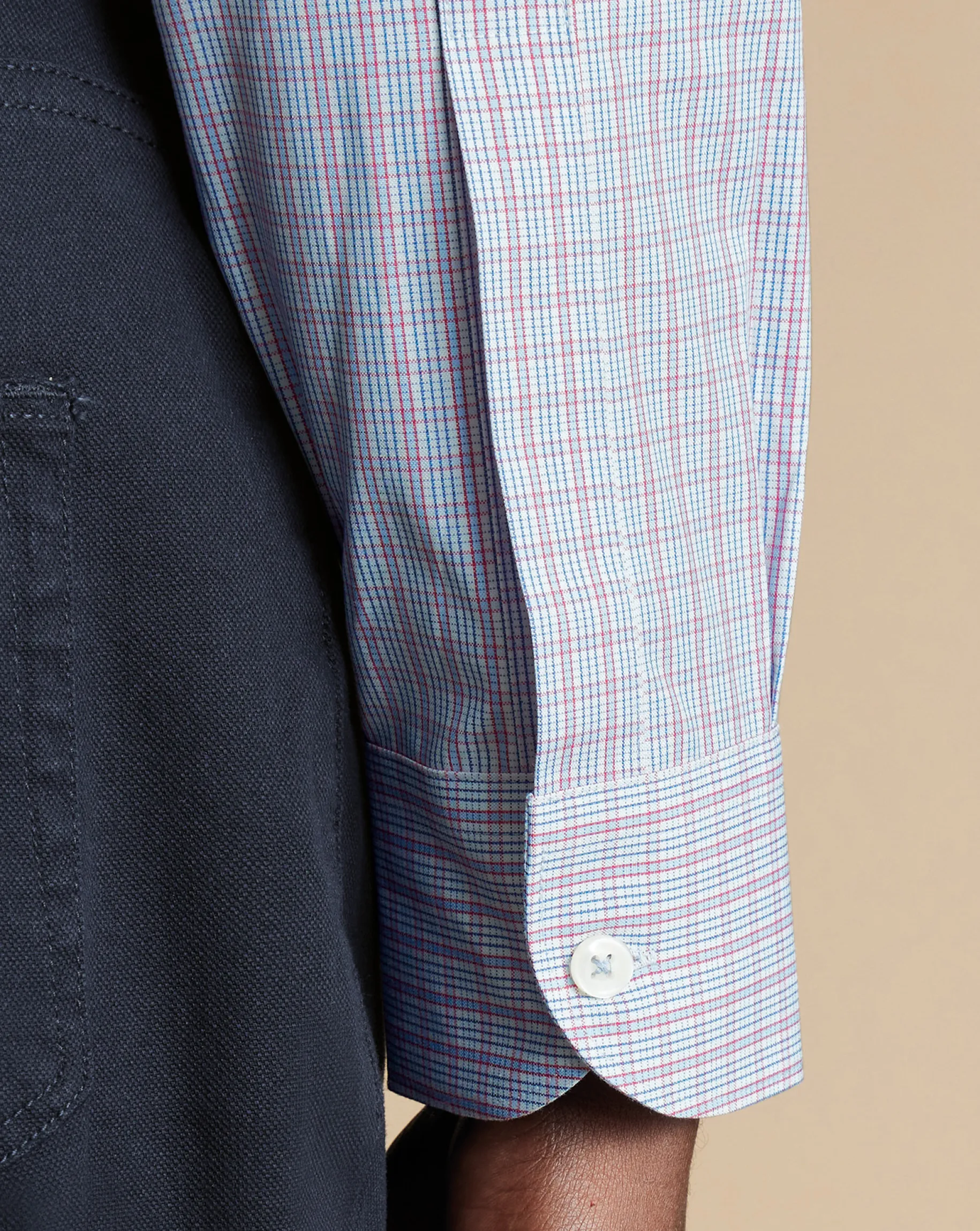 Oxford Shirts|Business Casual Shirts<Charles Tyrwhitt Button-Down Collar Non-Iron Oxford Check Shirt - Red