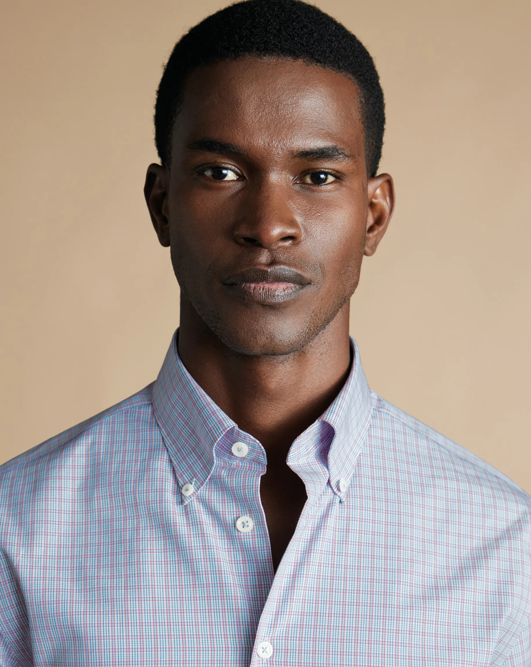 Oxford Shirts|Business Casual Shirts<Charles Tyrwhitt Button-Down Collar Non-Iron Oxford Check Shirt - Red