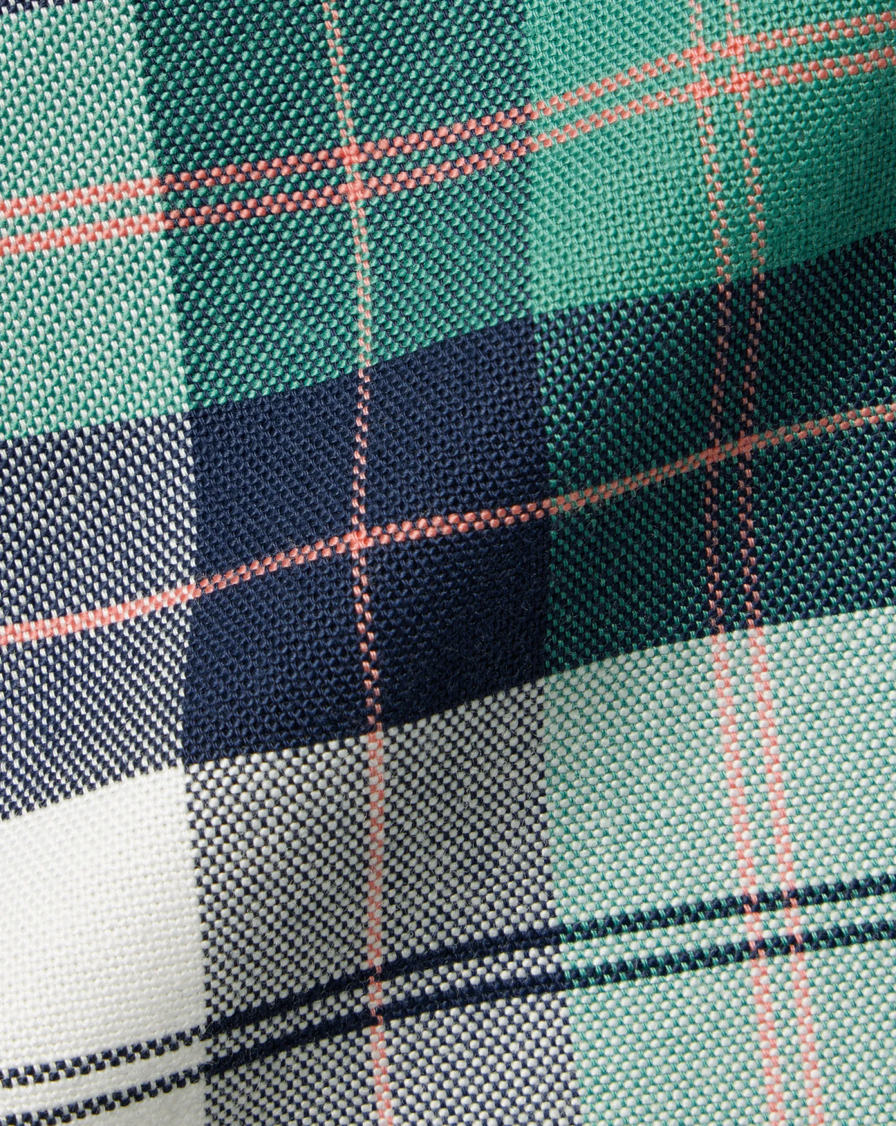 Shirt Sale|Casual Shirts<Charles Tyrwhitt Button-Down Collar Washed Oxford Check Shirt - Teal Green