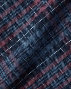S|M<Charles Tyrwhitt Button-Down Collar Washed Oxford Check Shirt - Blackberry Blackberry Purple