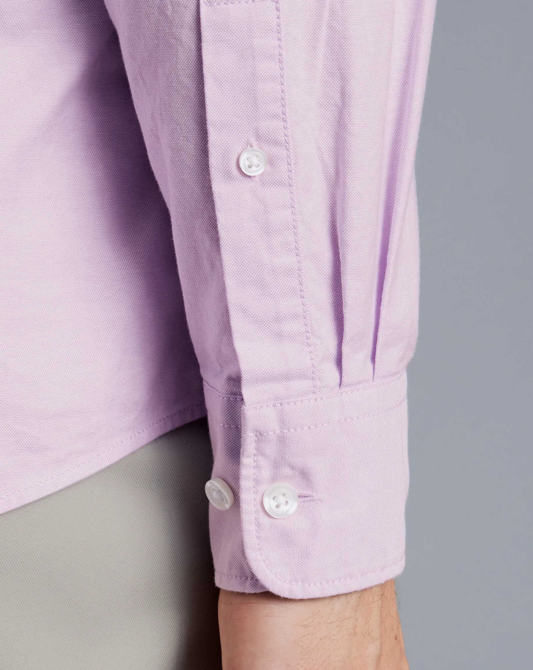 Casual Shirts|17"<Charles Tyrwhitt Button-Down Collar Washed Oxford Shirt - Purple Violet
