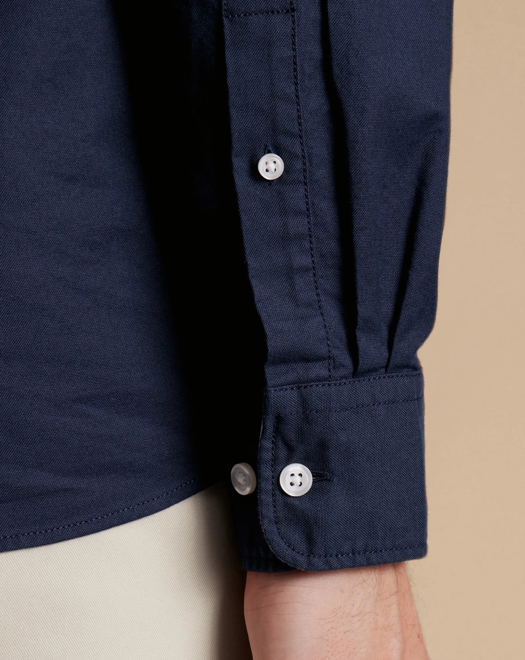 Casual Shirts|Blue Shirts<Charles Tyrwhitt Button-Down Collar Washed Oxford Shirt - Blue Navy