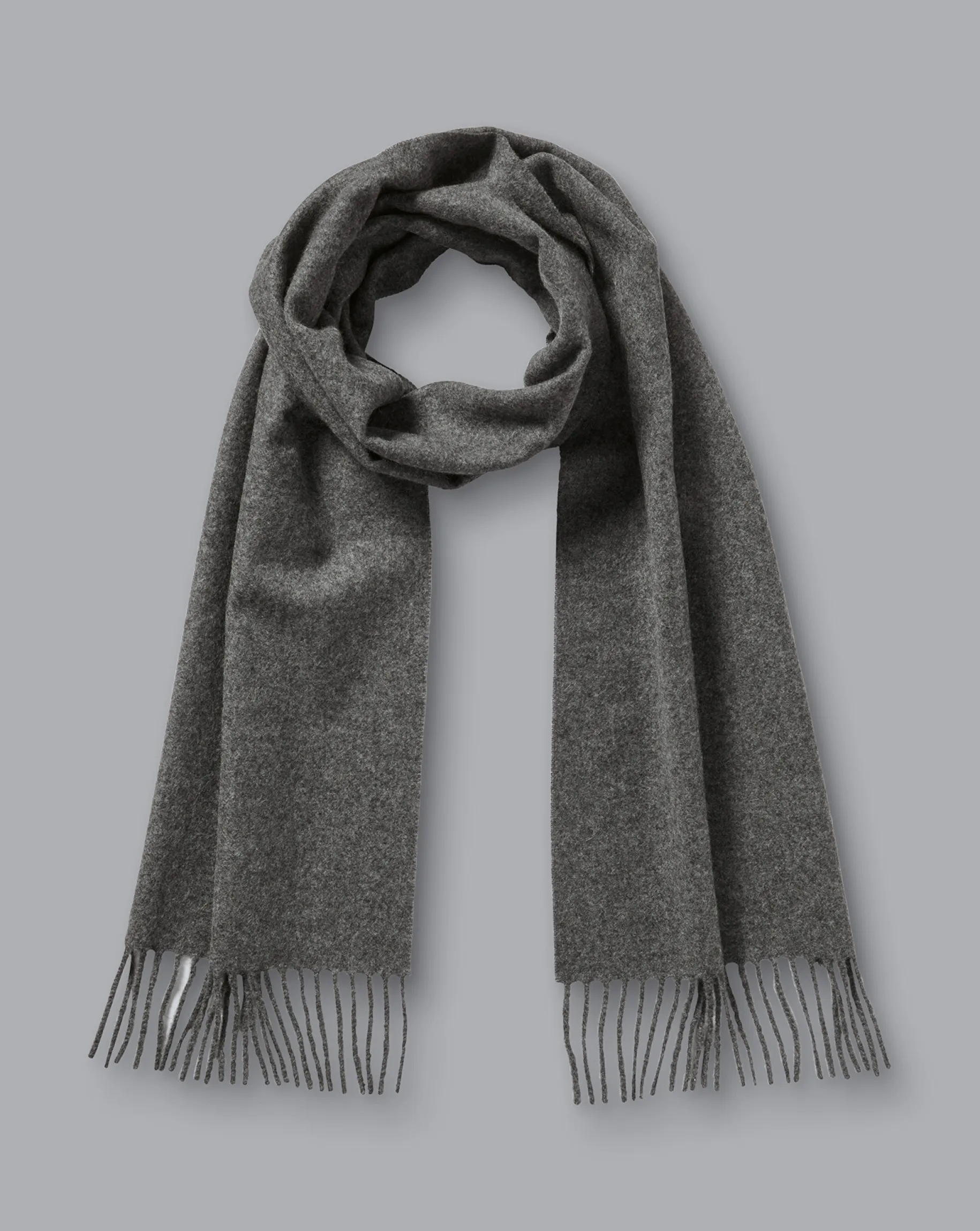 Gloves & Scarves<Charles Tyrwhitt Cashmere Scarf - Mid Grey