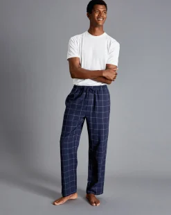 Accessories<Charles Tyrwhitt Check Pajama Bottoms - Navy & White Navy & White