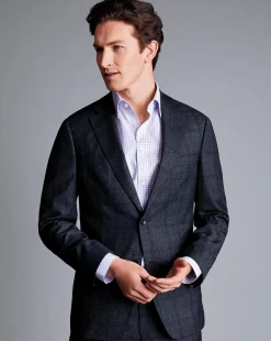 Suit Jackets|Blazers<Charles Tyrwhitt Check Suit Jacket - Denim Blue