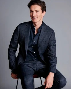 Suit Jackets|Blazers<Charles Tyrwhitt Check Suit Jacket - Denim Blue