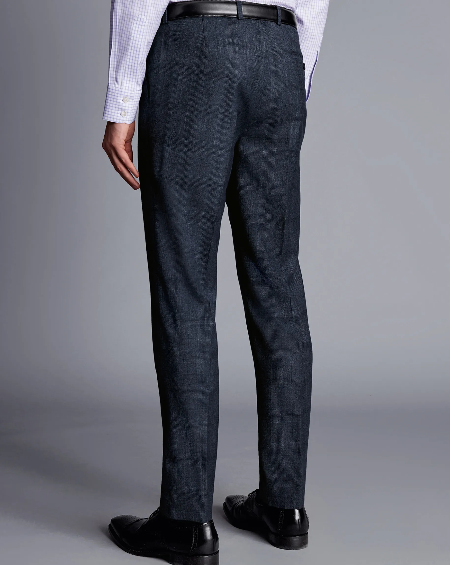 Suit Pants|Pants & Shorts<Charles Tyrwhitt Check Suit Pants - Denim Blue