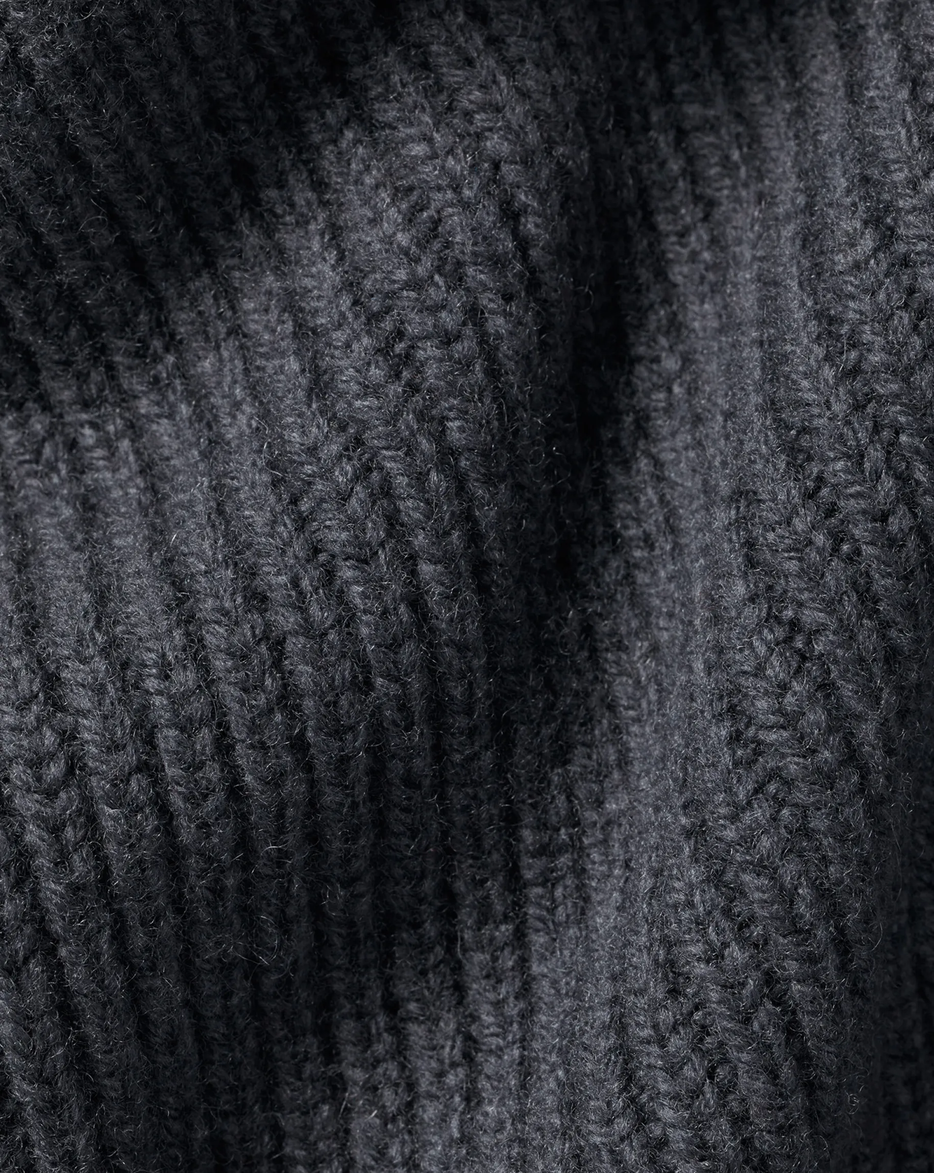 Grey Sweaters|Cardigans<Charles Tyrwhitt Chunky Zip Funnel Neck Cardigan - Grey Slate