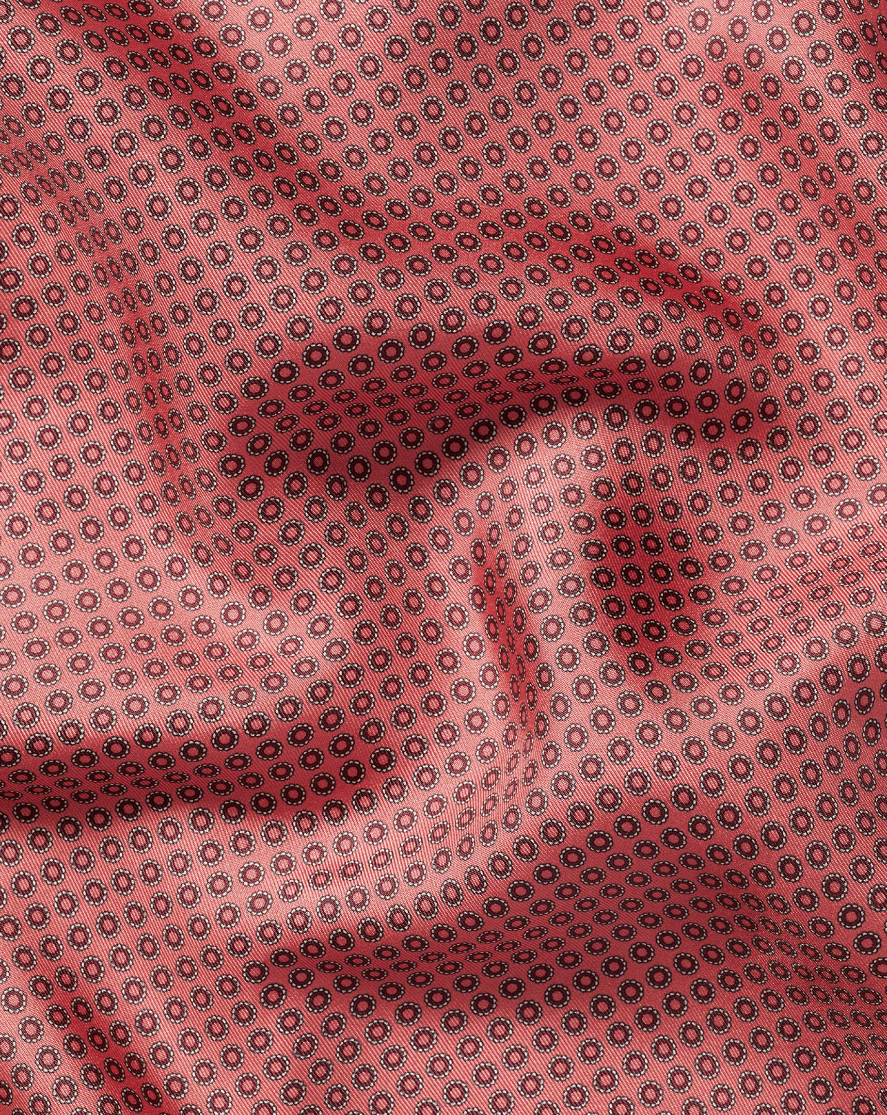 Pocket Squares<Charles Tyrwhitt Circle Print Silk Pocket Square - Coral Pink