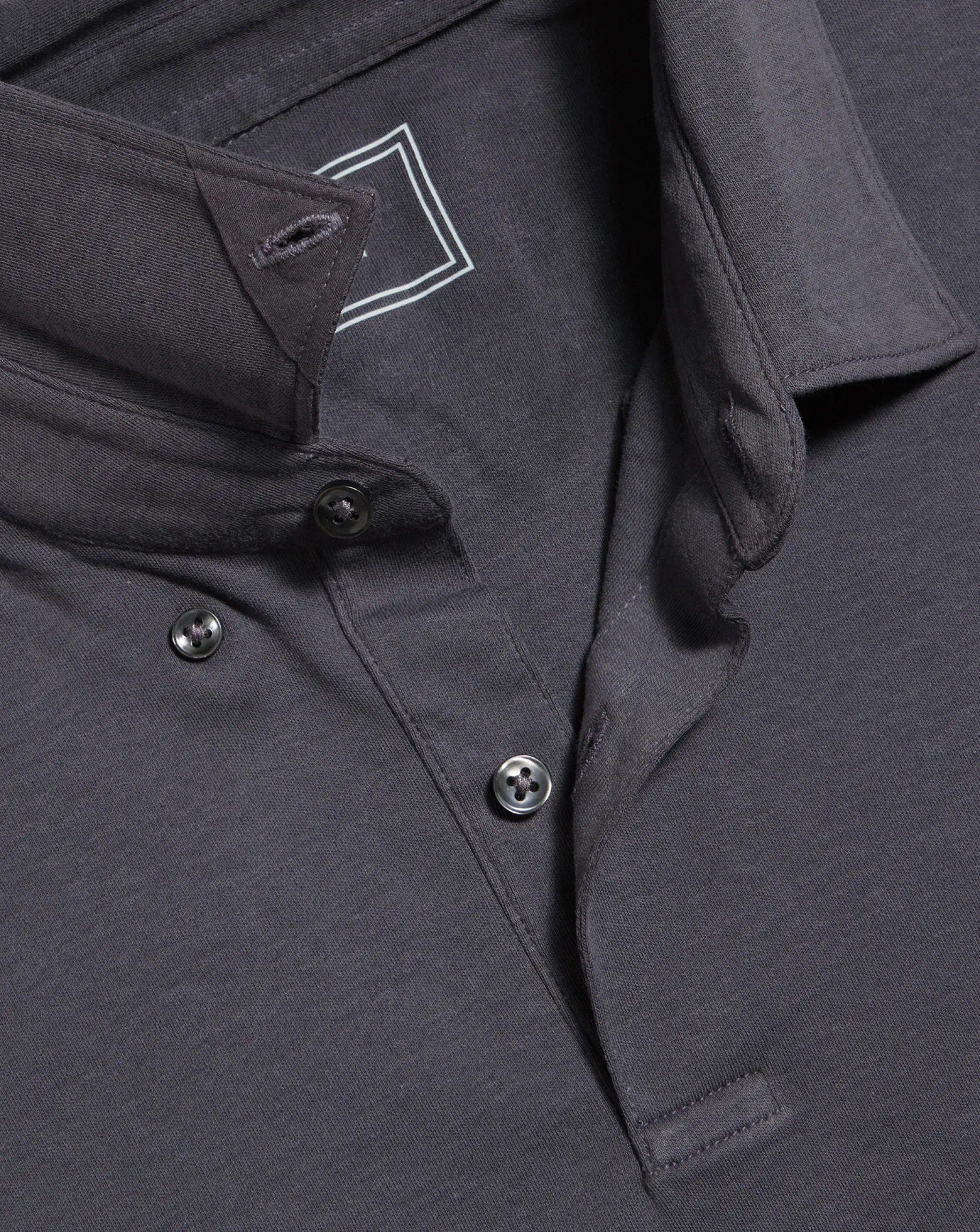 Grey|Long Sleeve polos<Charles Tyrwhitt Combed Cotton Long Sleeve Polo - Dark Grey