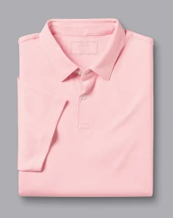 Shirt Sale|Polos<Charles Tyrwhitt Combed Cotton Polo - Light Pink