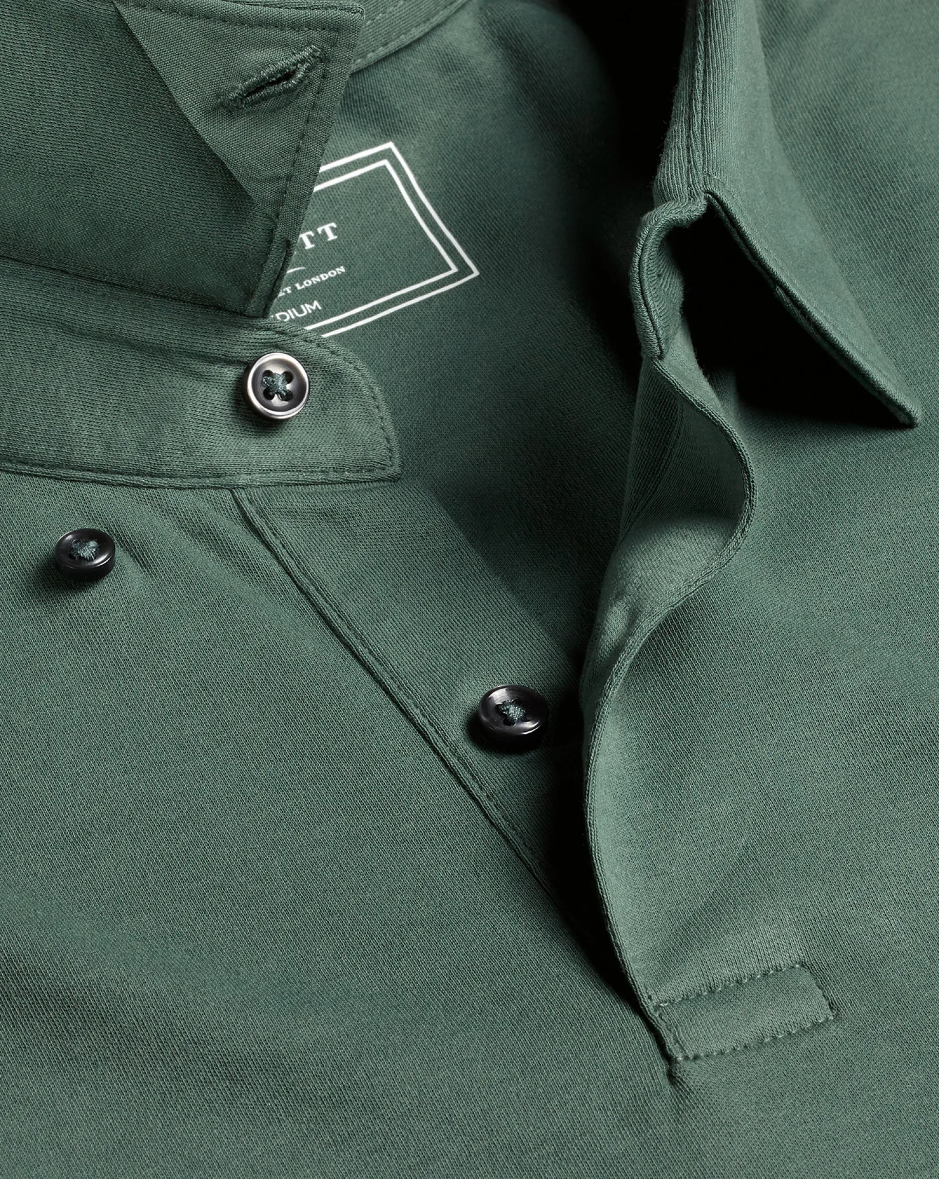 Shirt Sale|Polos<Charles Tyrwhitt Combed Cotton Polo - Green Teal