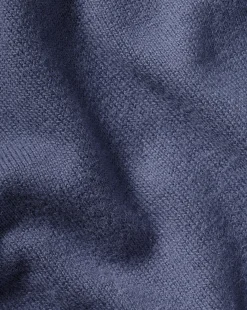 Golf Collection|Sweaters<Charles Tyrwhitt Combed Cotton Quarter Zip Sweater - Heather Blue