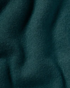 Sweaters<Charles Tyrwhitt Combed Cotton Quarter Zip Sweater - Green Teal