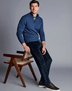 Casual Pants|Seasonal Looks<Charles Tyrwhitt Cord 5 Pocket Jeans - Navy