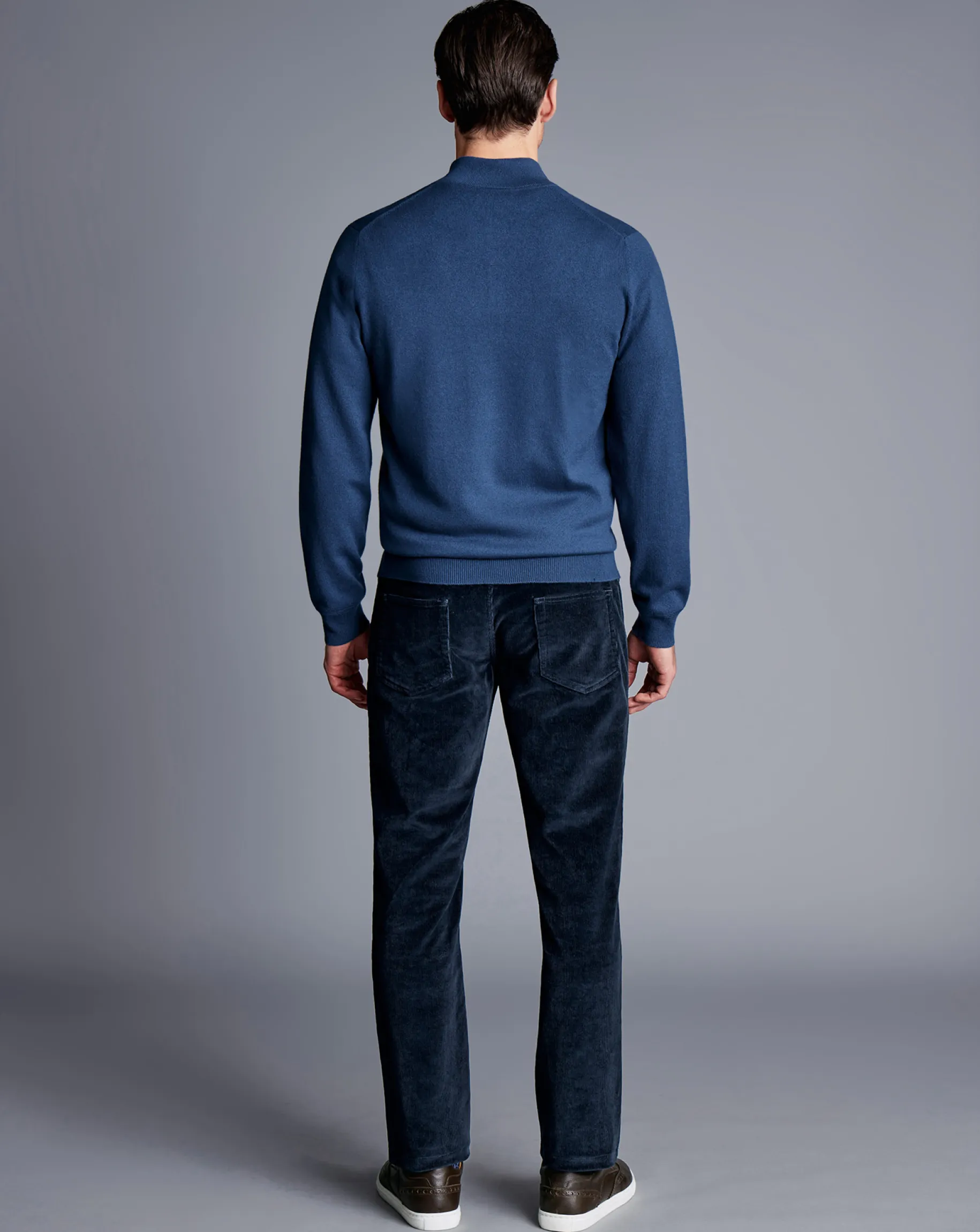 Casual Pants|Seasonal Looks<Charles Tyrwhitt Cord 5 Pocket Jeans - Navy