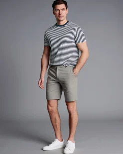 Golf Collection|Pants & Shorts<Charles Tyrwhitt Cotton Linen Shorts - Light Grey