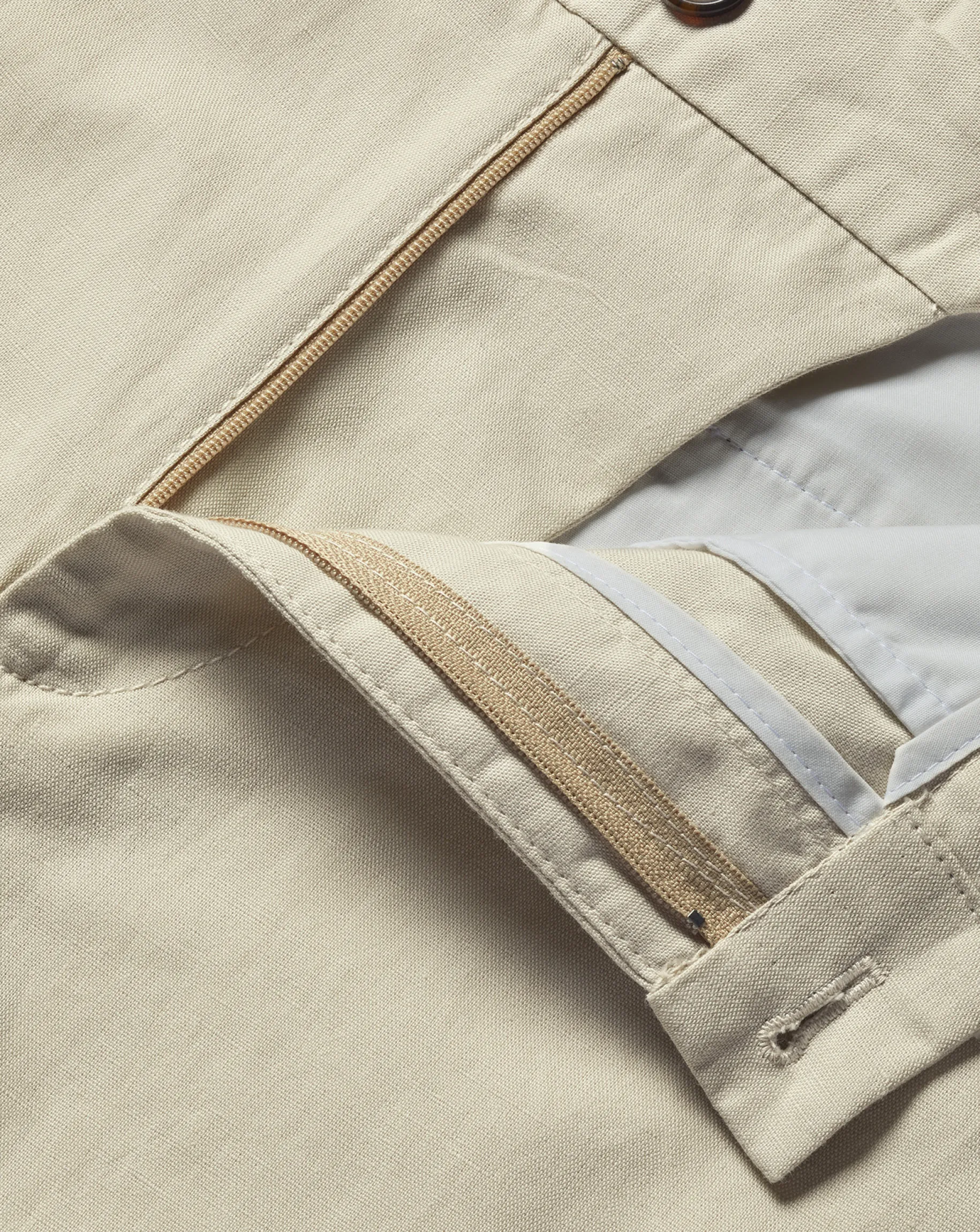 Golf Collection|Shorts<Charles Tyrwhitt Cotton Linen Shorts - Stone